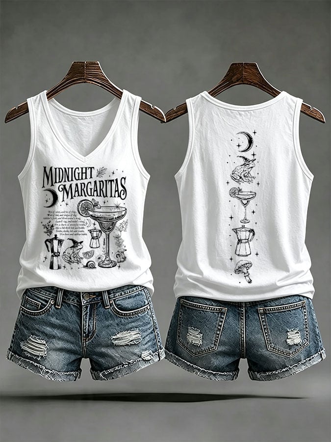Women's Midnight Margaritas Printed Tank Top