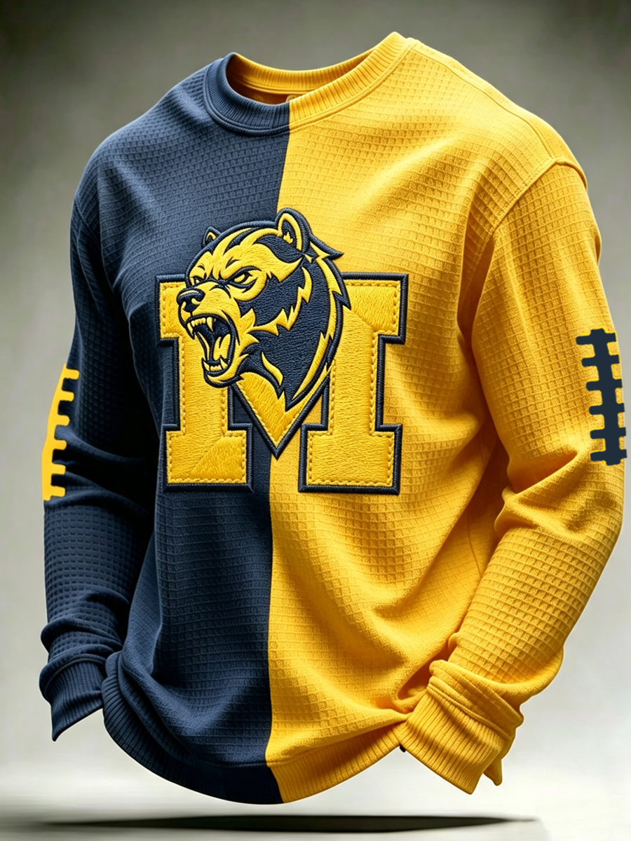 Men'S Football Enthusiast Sports Waffle Top