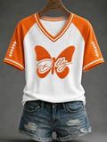 Women'S Football Commemorative Printed Casual T-Shirt
