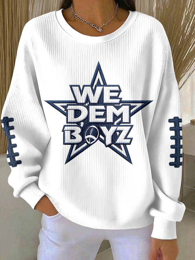 Women'S Football Print Casual Sweatshirt