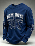 Men's Football Waffle Long Sleeve T-Shirt