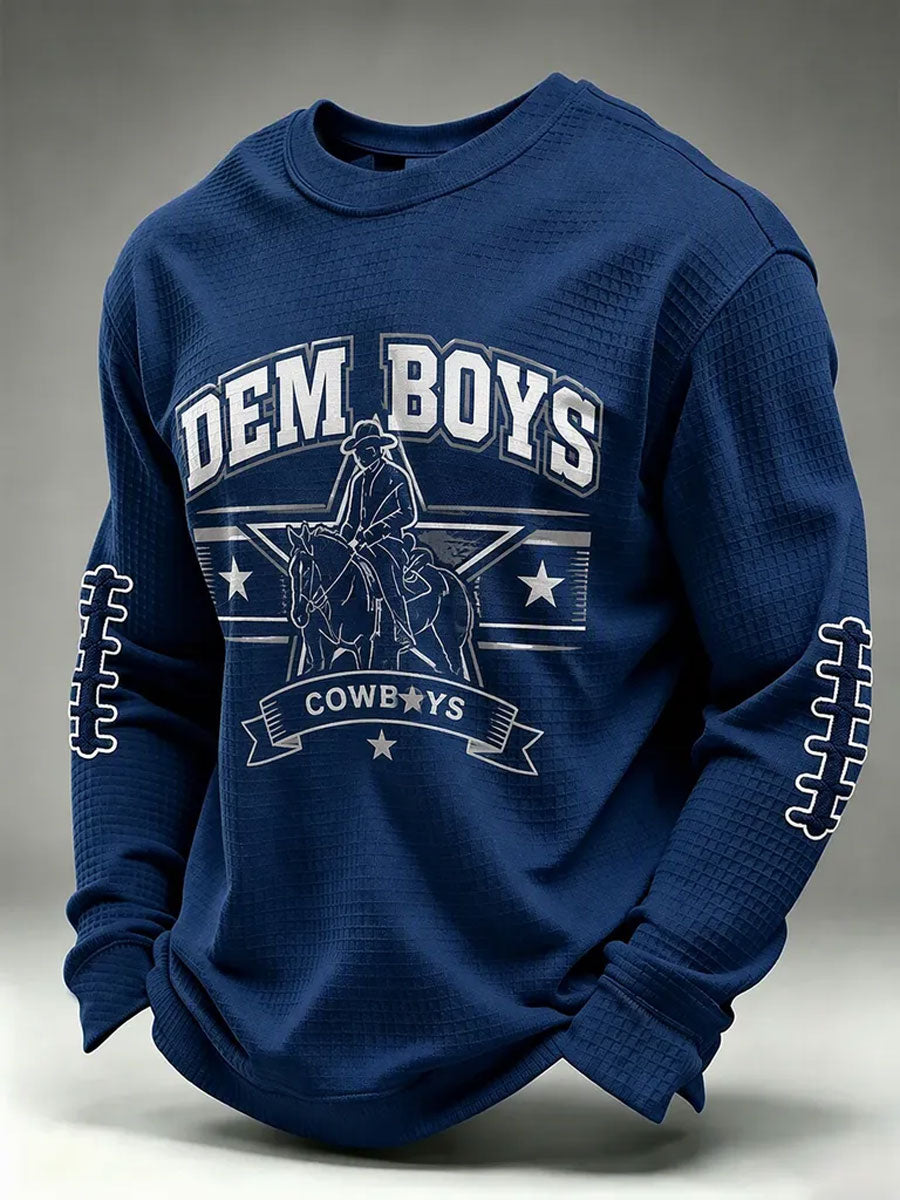 Men's Football Waffle Long Sleeve T-Shirt