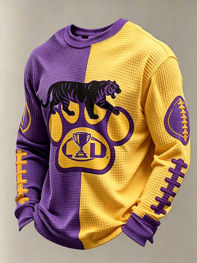 Men's Football Printed Waffle T-Shirt