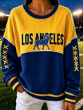 Women'S Football Print Casual Sweatshirt