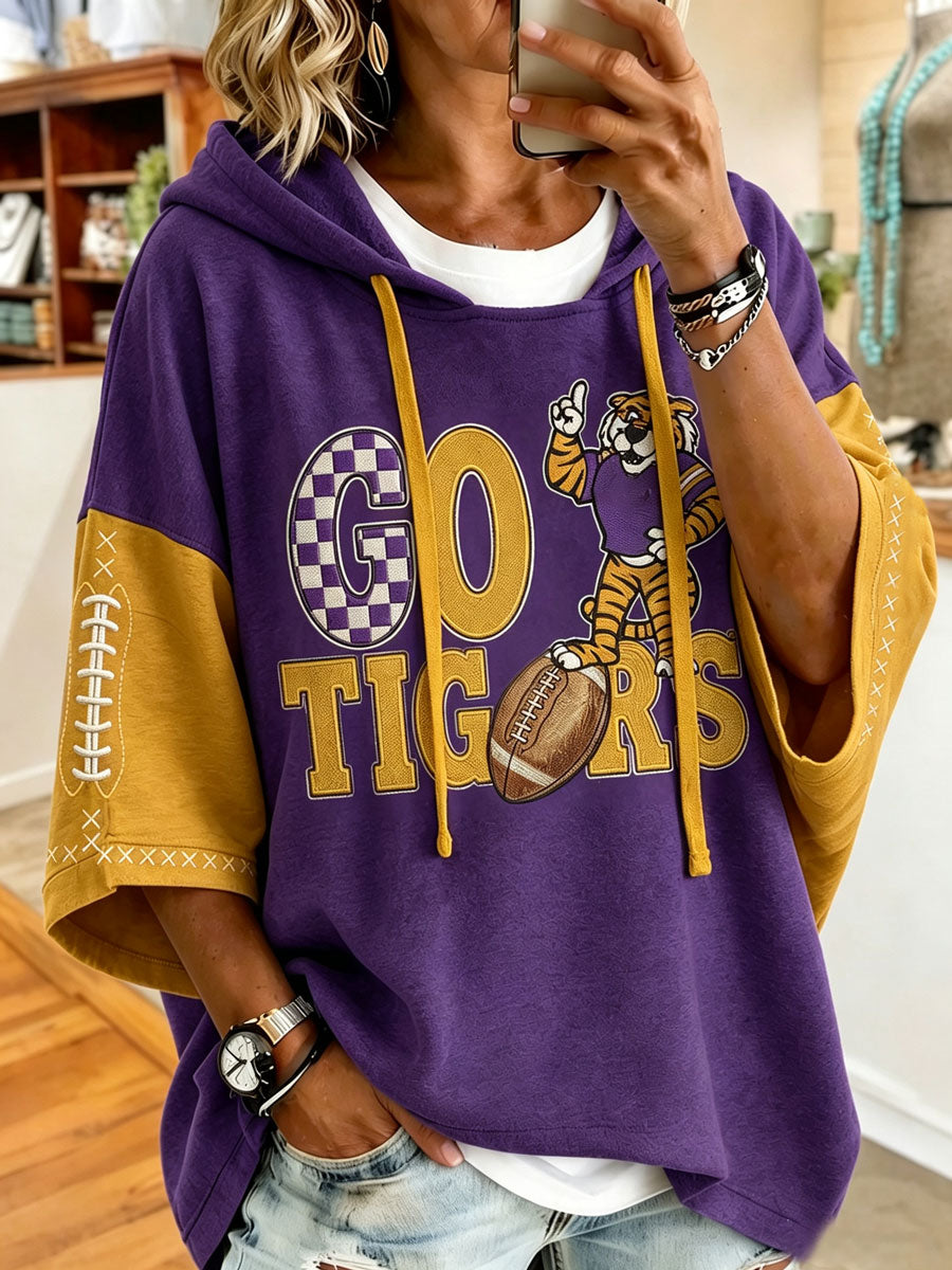 Women's Football Printed Casual Hoodie