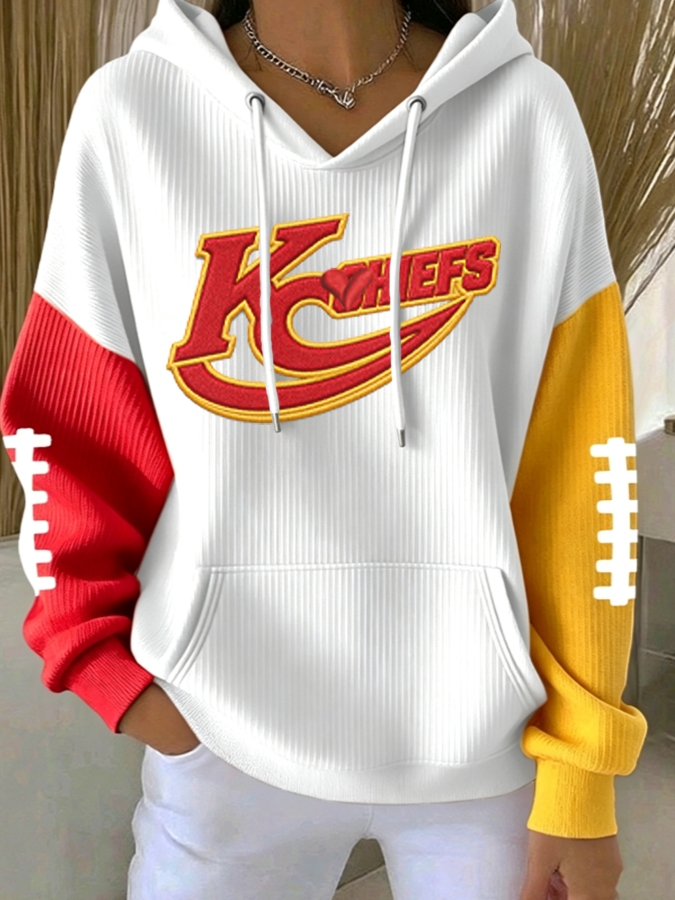 Women's Football Print Casual Sweatshirt
