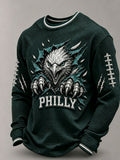 Men'S Football Printed Waffle T-Shirt