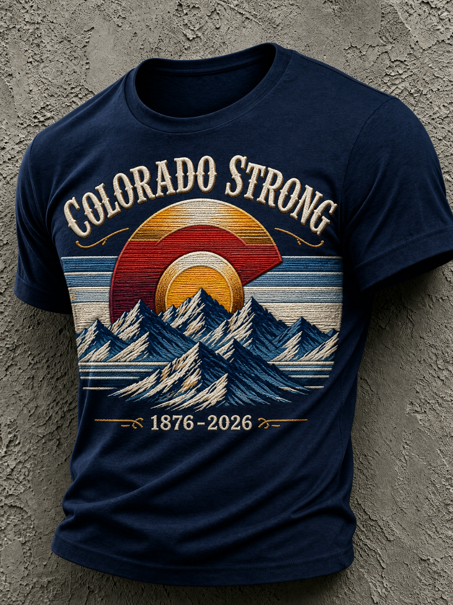 Men's Colorado Strong Print Short Sleeve T-Shirt