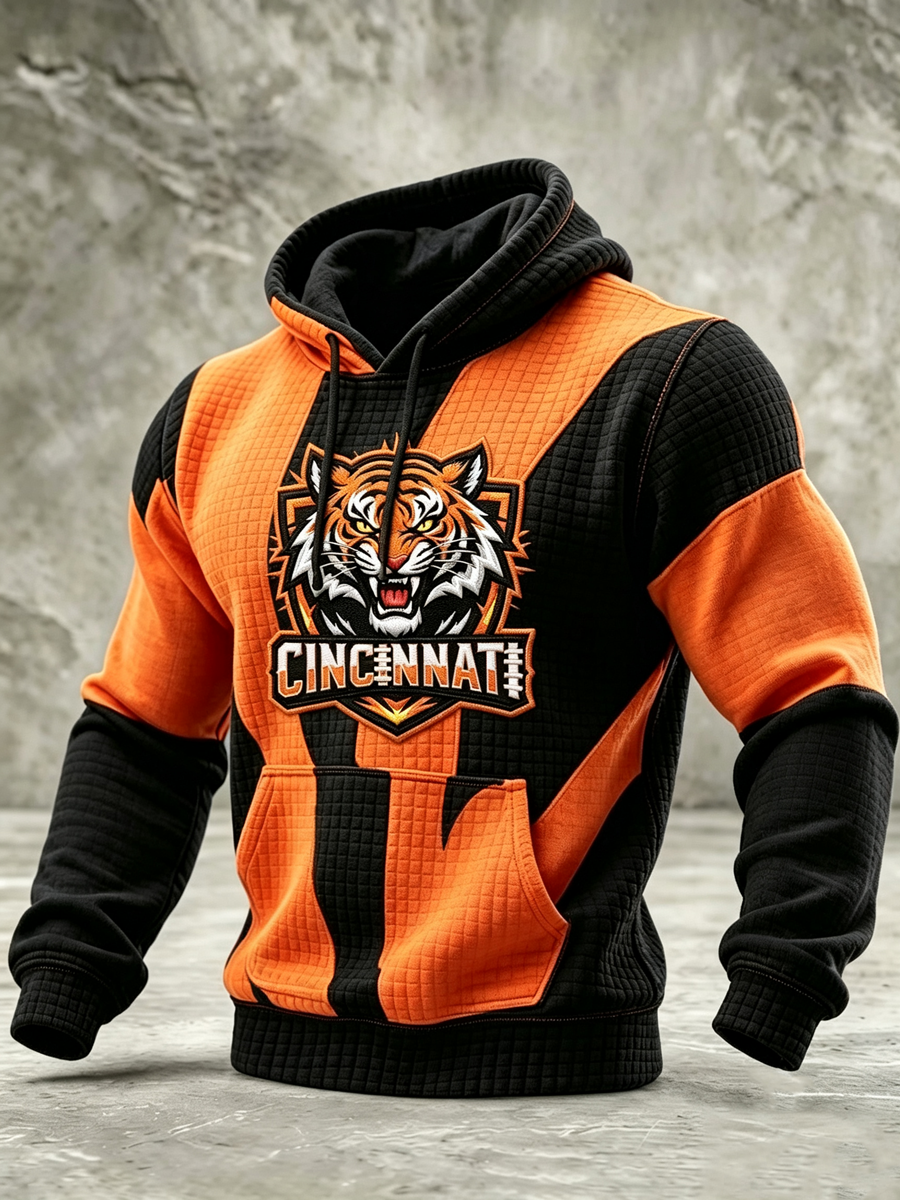 Men'S Football Printed Casual Hoodie