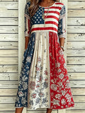 Women's Vintage 250th Anniversary Floral Art Print Dress