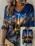 9.11 Never Forget Printed T-Shirts