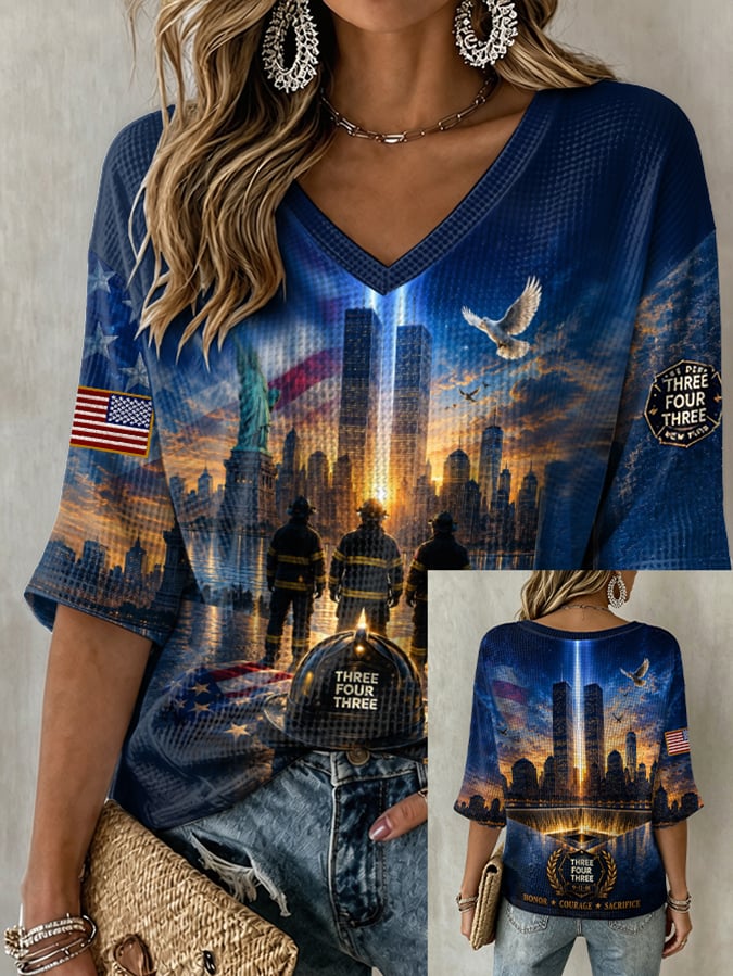 9.11 Never Forget Printed T-Shirts