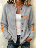 Women's Football Sports Casual Knitted Cardigan