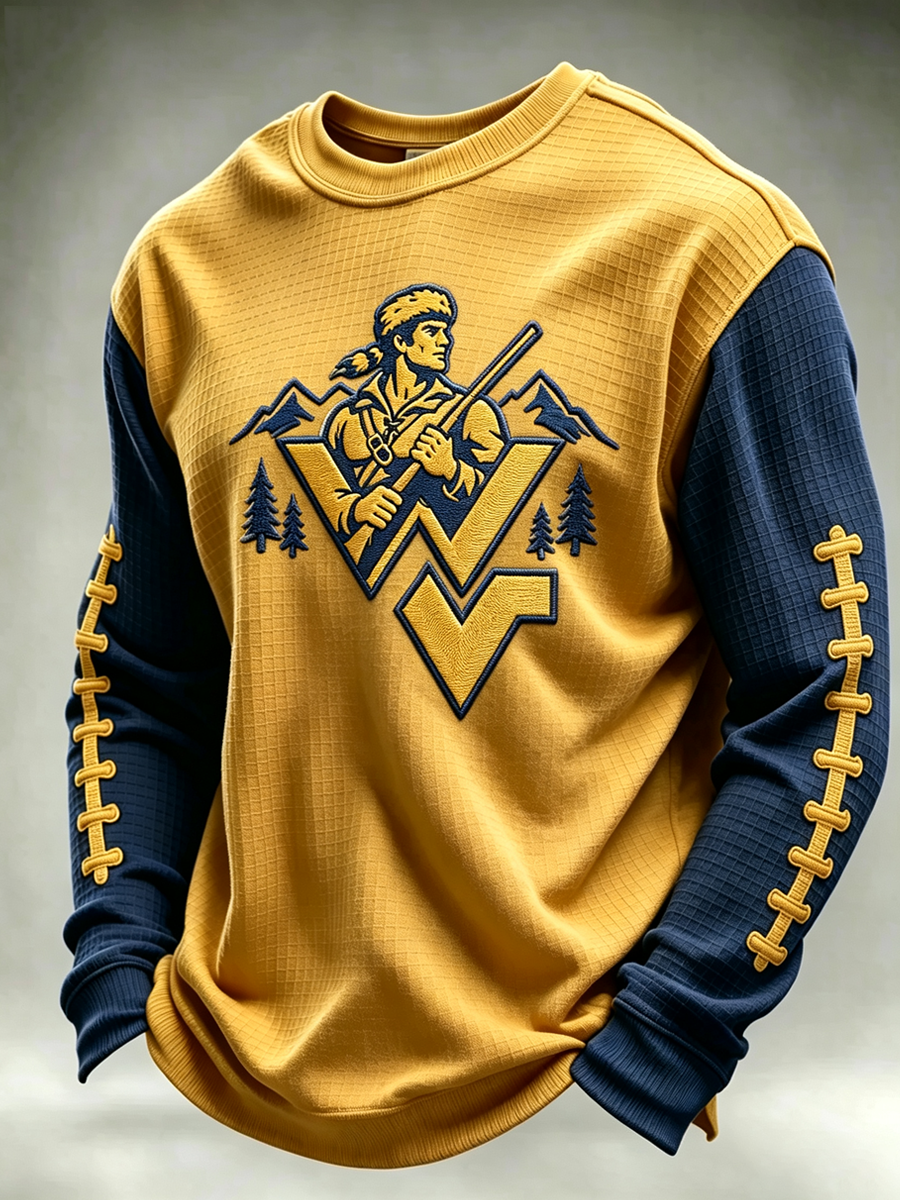 Men'S Football Printed Waffle T-Shirt