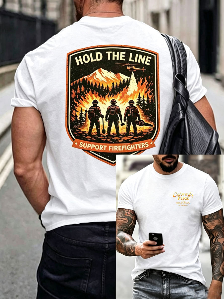 Men's Forest Fire Print T-Shirt