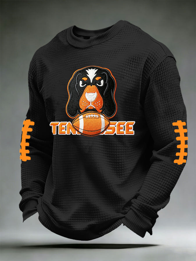 Men'S Football Printed Waffle T-Shirt