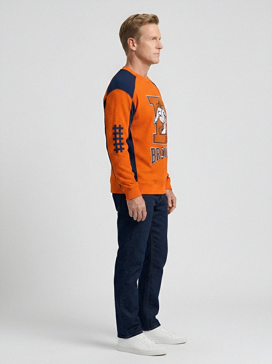 Men's Denver Broncos Football Logo Printed T-shirt