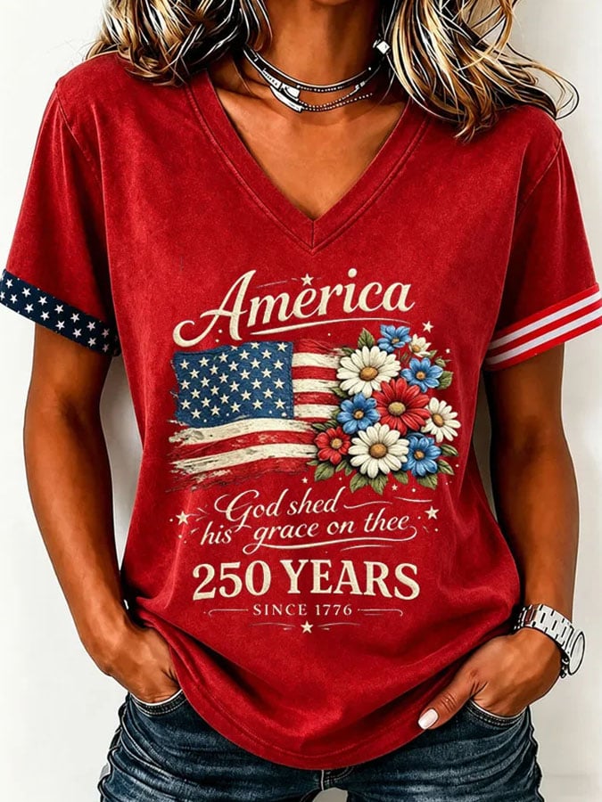 Women's Casual Print Short-Sleeve T-Shirt