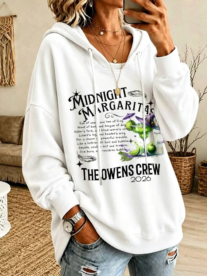 Women's Always Throw Spilled Salt Over Your Left Shoulder Print Casual Sweatshirt