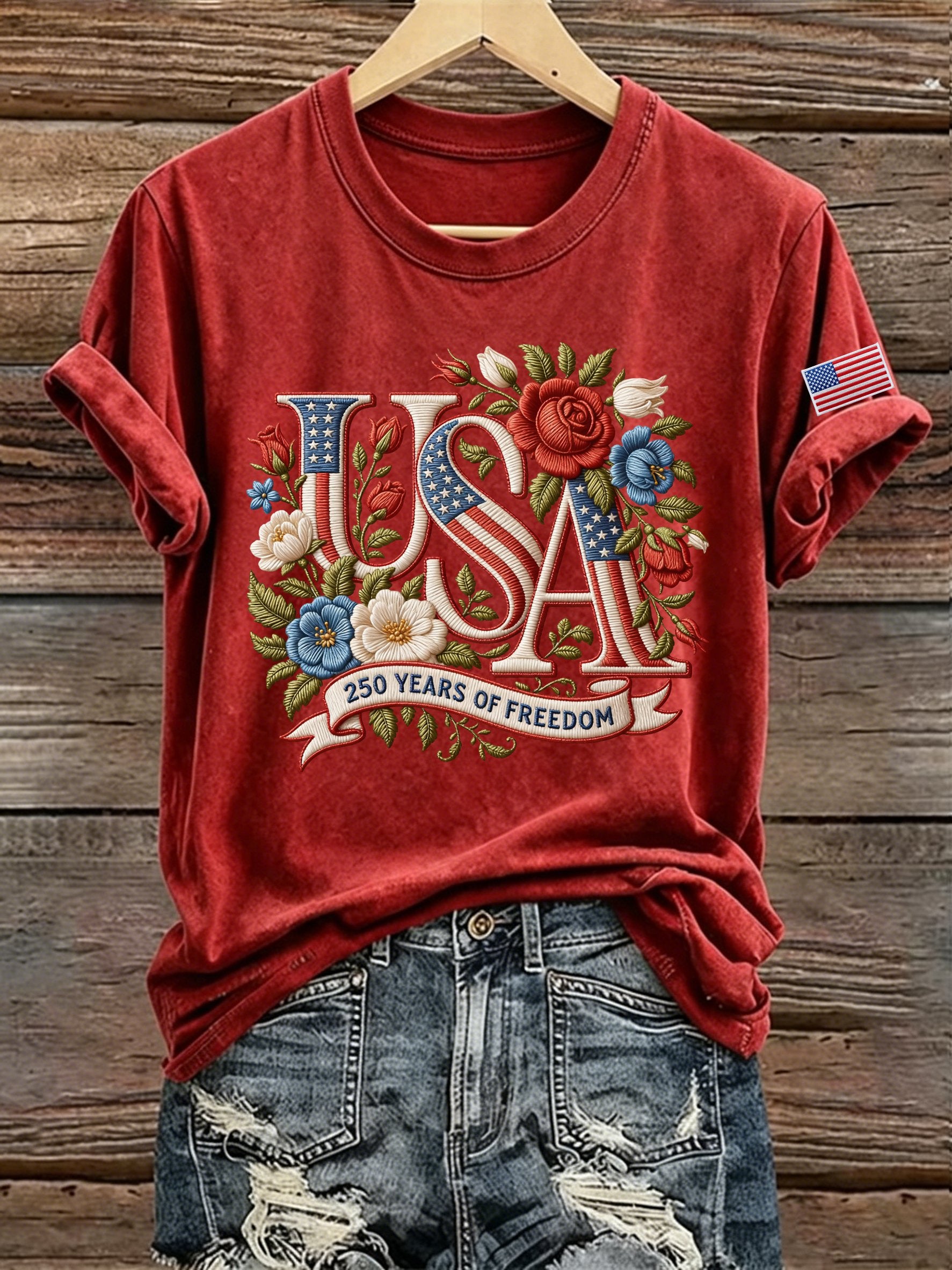 Women's 250 Years Of Freedom Print T-shirt