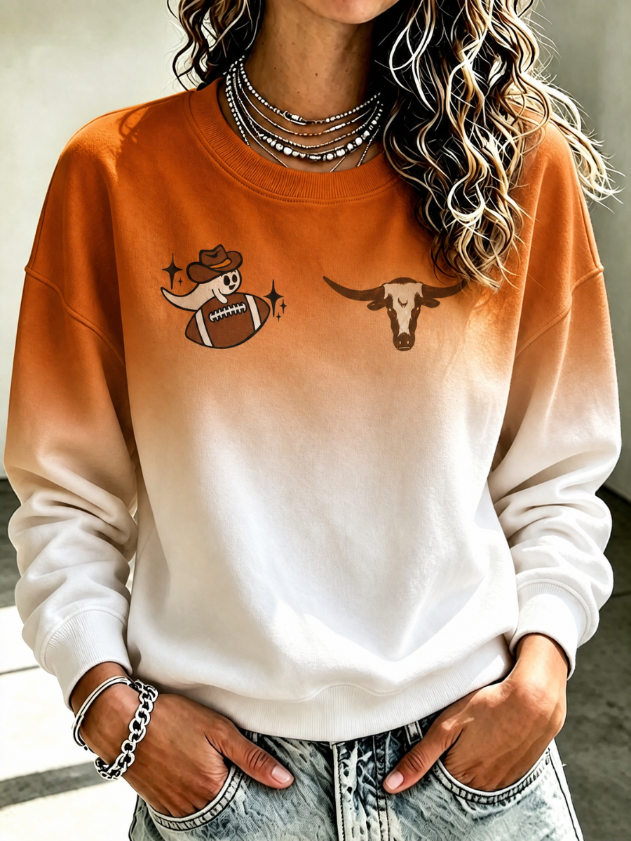 Women's Retro Rugby Round Neck Sports Shirt