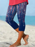 Women's Retro American Flag Print Leggings