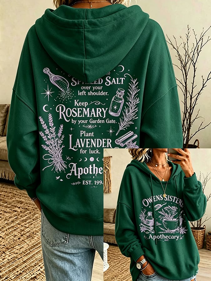 Women's Always Throw Spilled Salt Over Your Left Shoulder Print Casual Sweatshirt