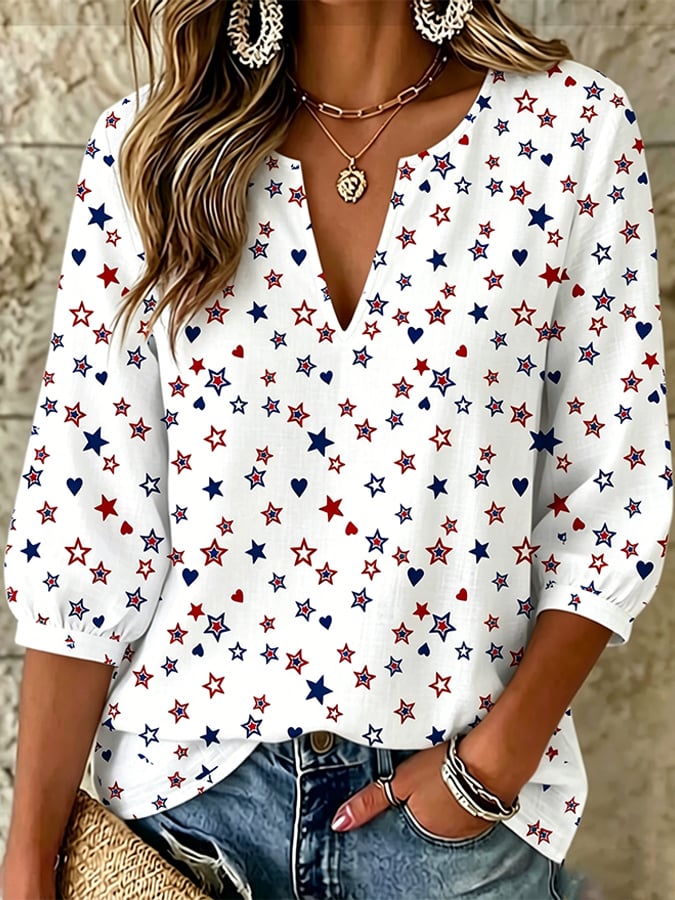 Women'S American 250th Anniversary Print  T-Shirt