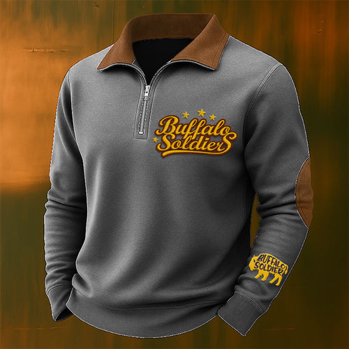 Buffalo Soldier Casual Zipper Sweatshirt