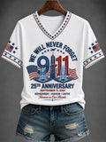Women's 9.11 Never Forget Print T-Shirt
