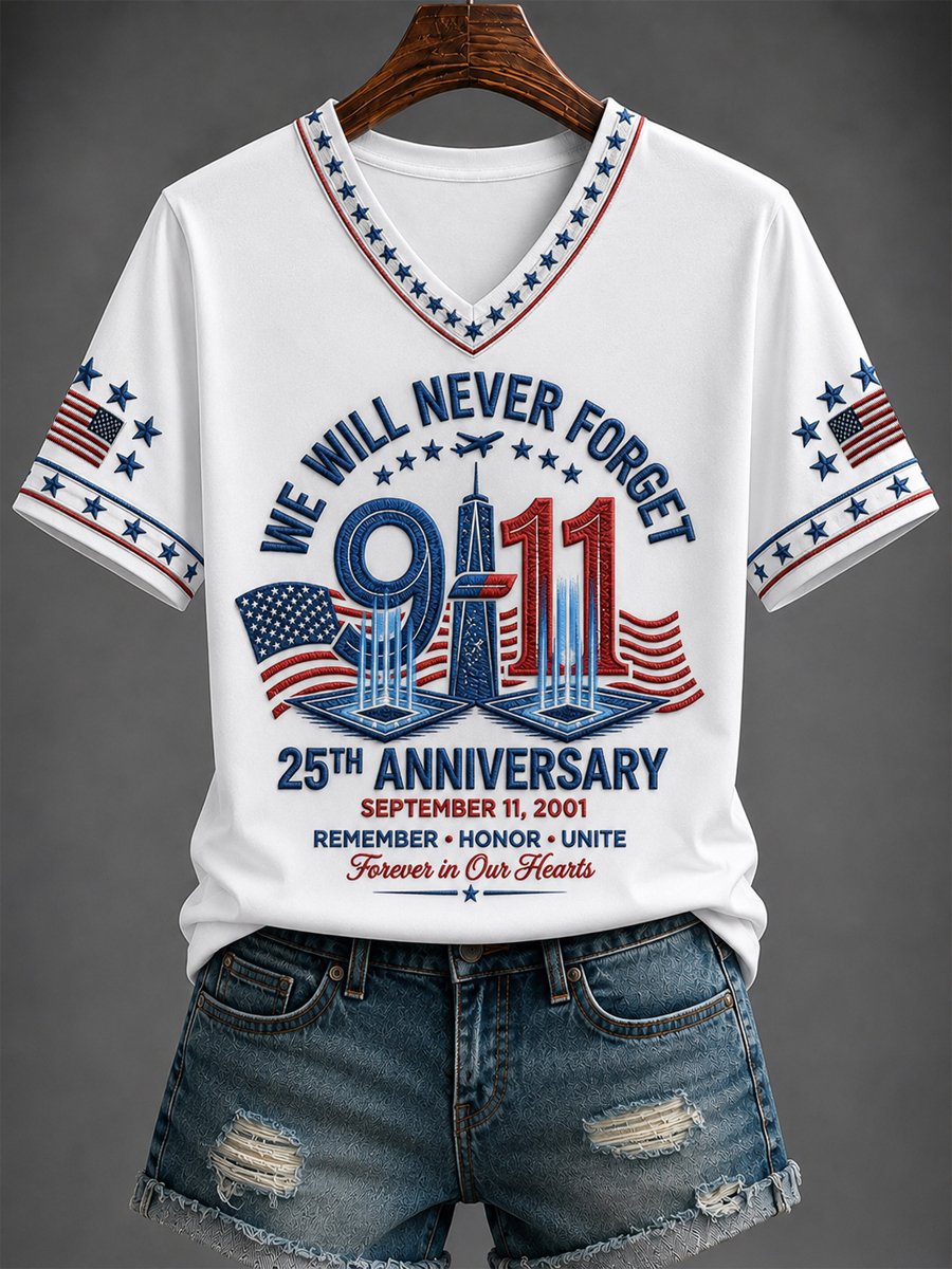 Women's 9.11 Never Forget Print T-Shirt