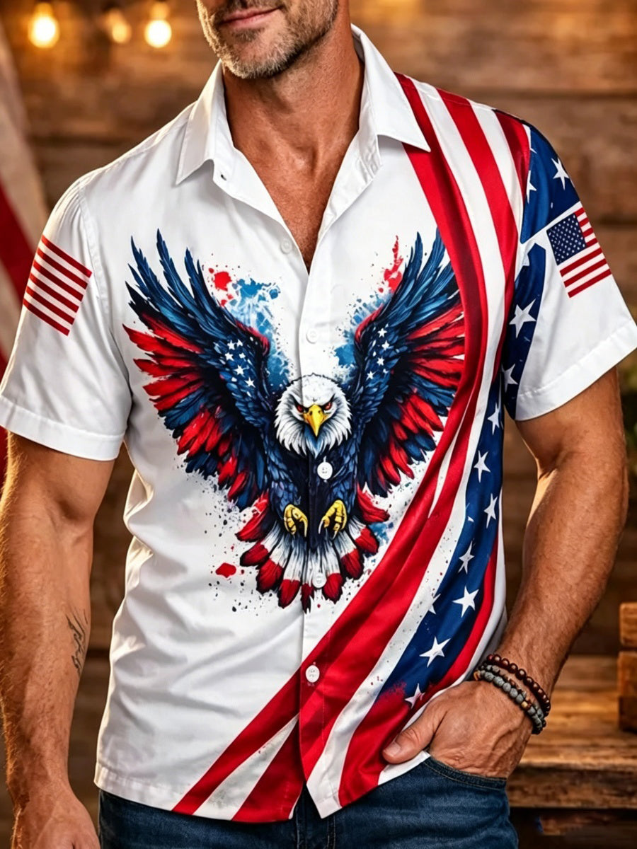 America Pride 250th Anniversary Print Men's Shirt