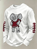 Men's Rugby Pattern Waffle T-shirt