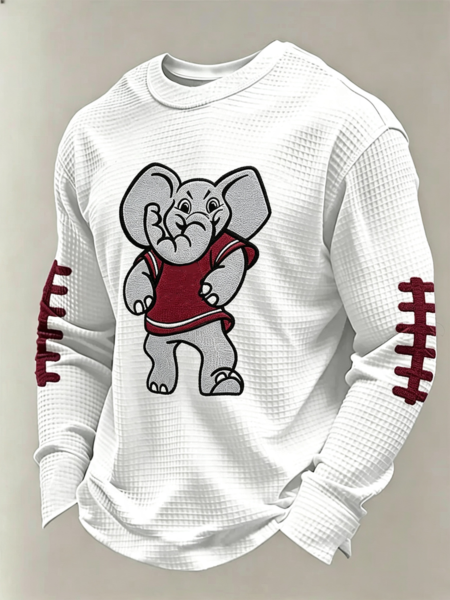 Men's Rugby Pattern Waffle T-shirt