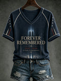 Women's 9/11 Commemorative Print Casual Top