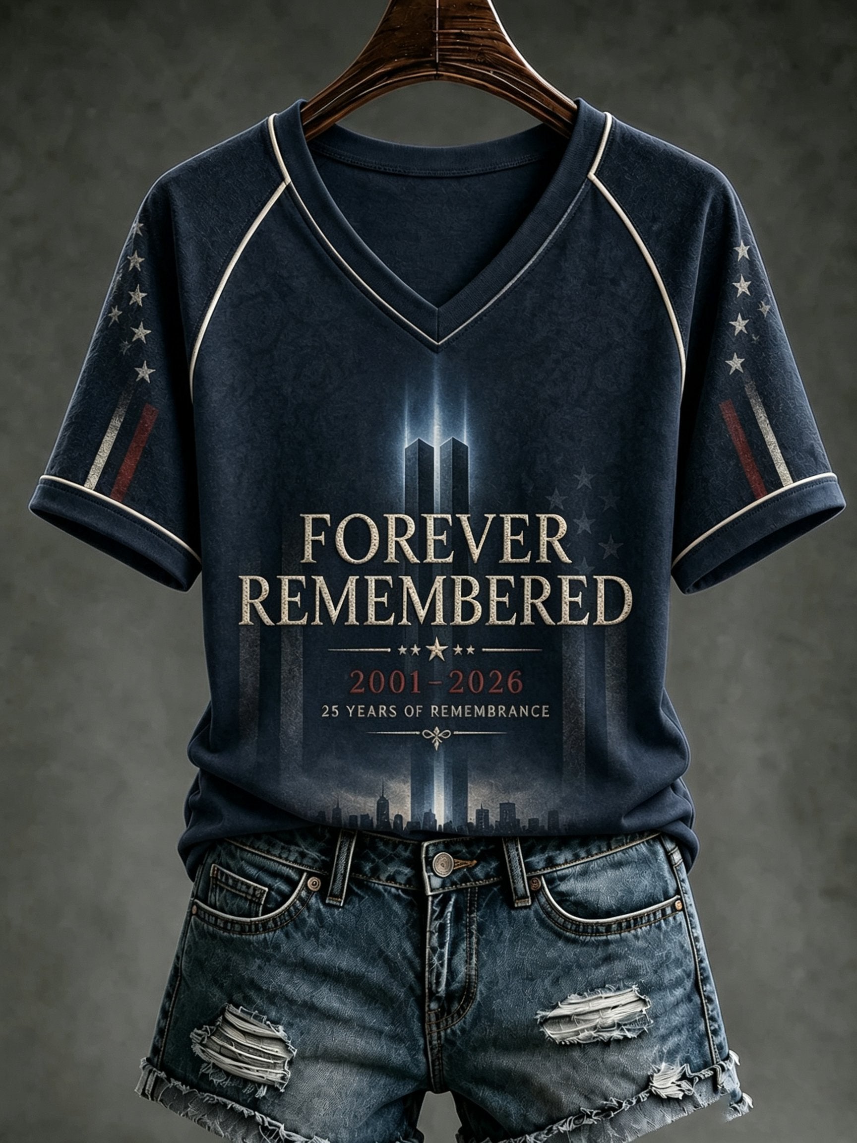 Women's 9/11 Commemorative Print Casual Top