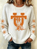 Women'S Football Print Casual Sweatshirt