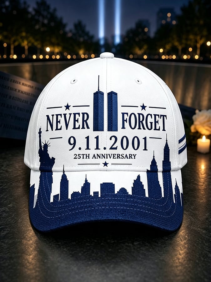 Unisex We Will Never Forget 9 11 Print Baseball Cap