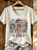 Women's Colorado 150years Anniversary Casual T-shirt