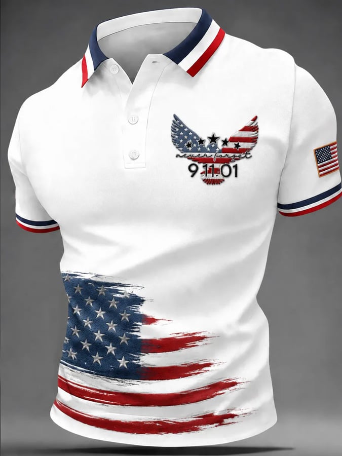 Men's USA Commemorative Print Polo Shirt