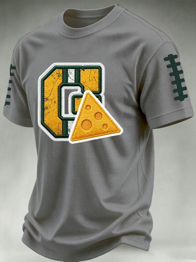 Men'S Football Print Waffle T-Shirt