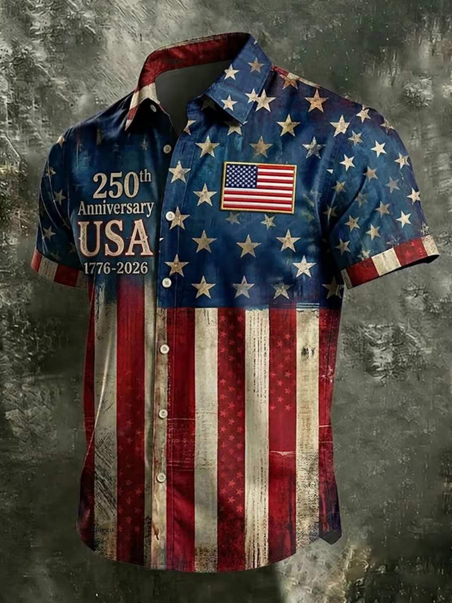 Men's American 250th Anniversary Short Sleeve Shirt