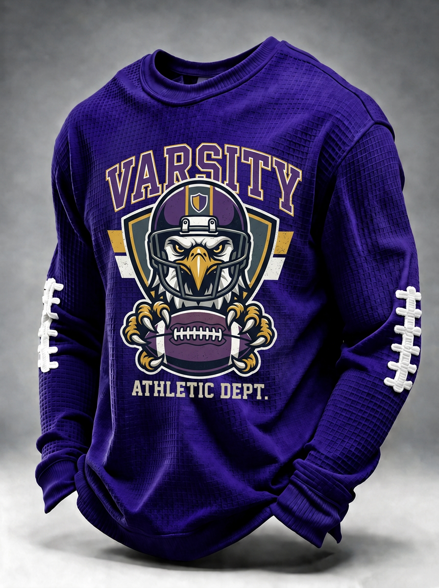 Men's Baltimore Football Fan Varsity Eagle Printed T-shirt
