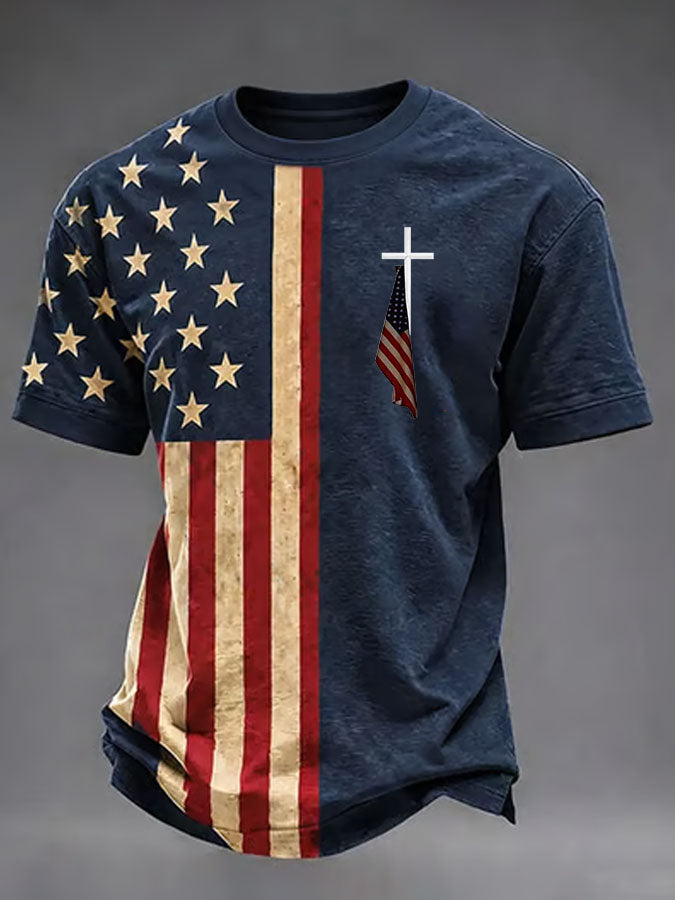 Men'S 250Th Anniversary United States of America Printed Casual T-Shirt