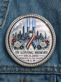 9/11 Memorial Printed Brooch
