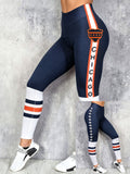 Women's Chicago Football Lover Bear Art Printed Leggings