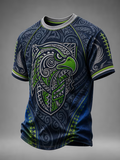 Men'S Casual Rugby-Print T-Shirt