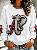Women'S Rugby Printed Round Neck Top