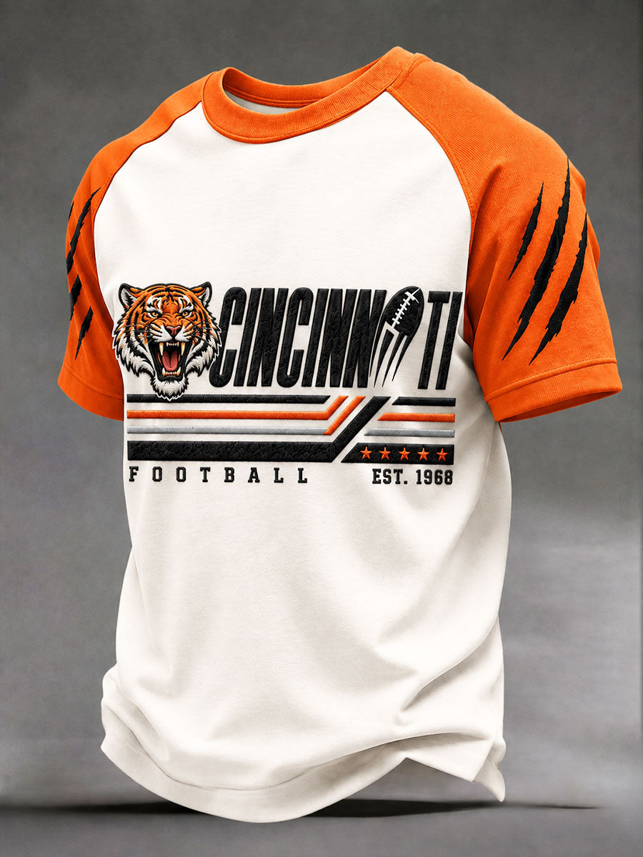 Men'S Football Fans Printed Short Sleeve T-Shirt