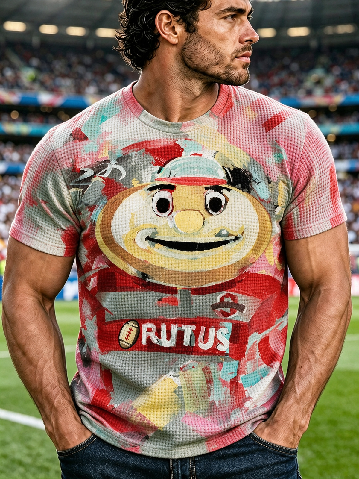 Men's American football Waffle T-Shirt